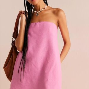 Free People Essentially the Best Cotton-Linen Mini Dress